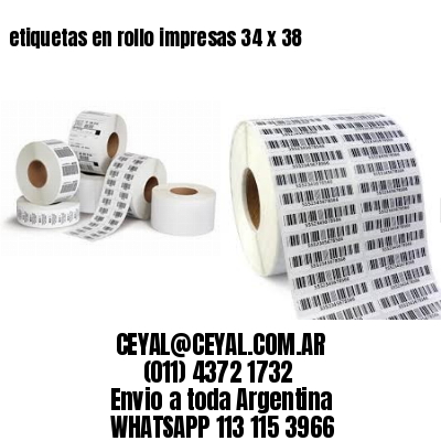 etiquetas en rollo impresas 34 x 38