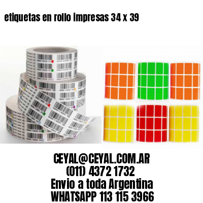 etiquetas en rollo impresas 34 x 39