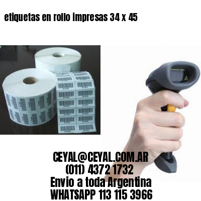 etiquetas en rollo impresas 34 x 45