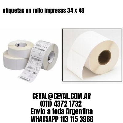 etiquetas en rollo impresas 34 x 48