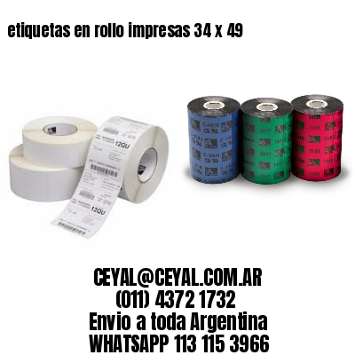 etiquetas en rollo impresas 34 x 49