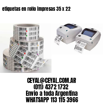 etiquetas en rollo impresas 35 x 22