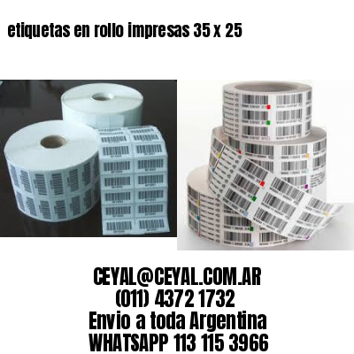 etiquetas en rollo impresas 35 x 25