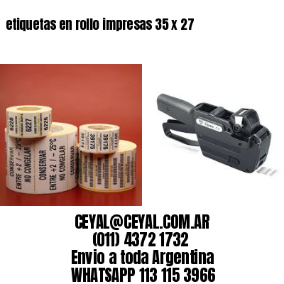 etiquetas en rollo impresas 35 x 27