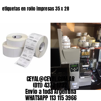 etiquetas en rollo impresas 35 x 28