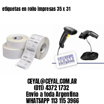 etiquetas en rollo impresas 35 x 31