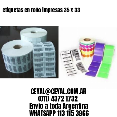 etiquetas en rollo impresas 35 x 33