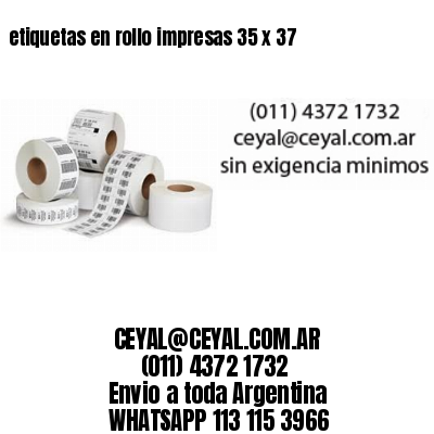 etiquetas en rollo impresas 35 x 37