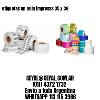 etiquetas en rollo impresas 35 x 39