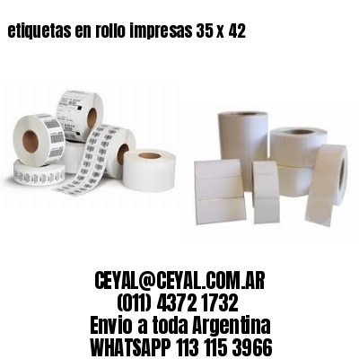 etiquetas en rollo impresas 35 x 42