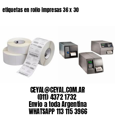 etiquetas en rollo impresas 36 x 30