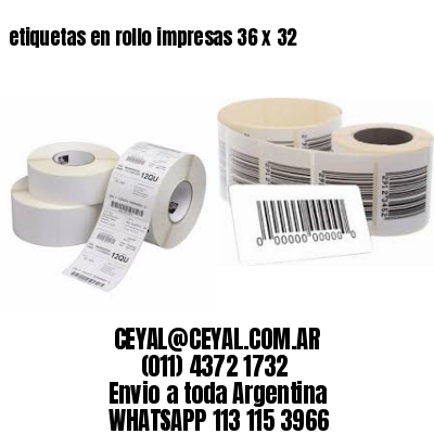 etiquetas en rollo impresas 36 x 32