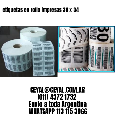 etiquetas en rollo impresas 36 x 34