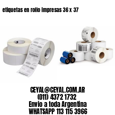 etiquetas en rollo impresas 36 x 37