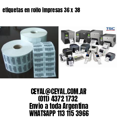 etiquetas en rollo impresas 36 x 38