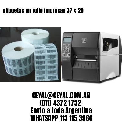 etiquetas en rollo impresas 37 x 20