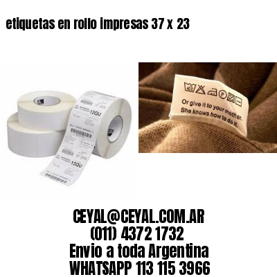 etiquetas en rollo impresas 37 x 23