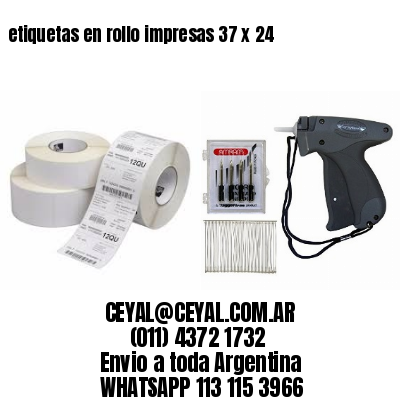 etiquetas en rollo impresas 37 x 24