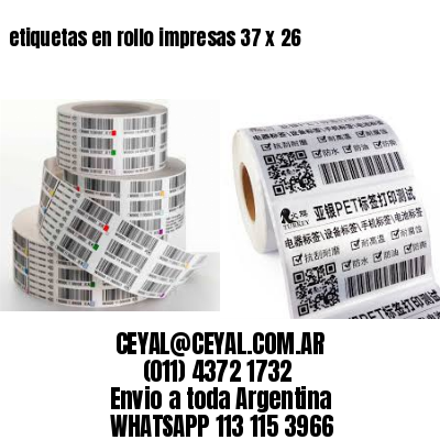 etiquetas en rollo impresas 37 x 26