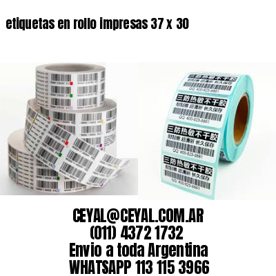 etiquetas en rollo impresas 37 x 30