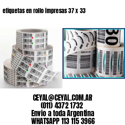 etiquetas en rollo impresas 37 x 33