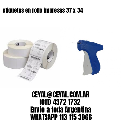 etiquetas en rollo impresas 37 x 34