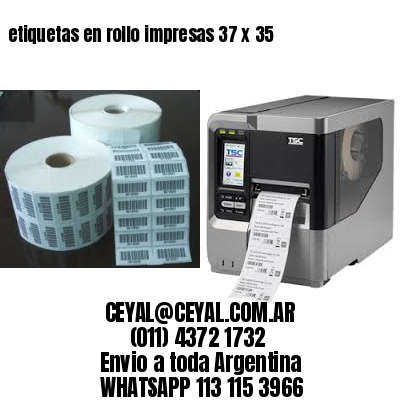 etiquetas en rollo impresas 37 x 35