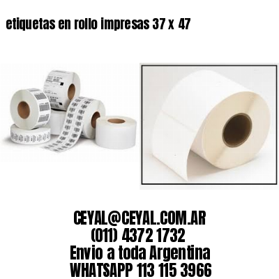 etiquetas en rollo impresas 37 x 47