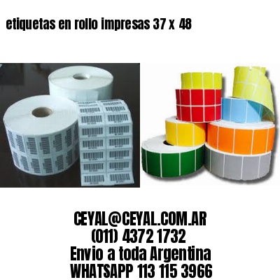 etiquetas en rollo impresas 37 x 48