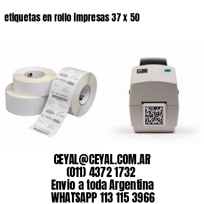 etiquetas en rollo impresas 37 x 50