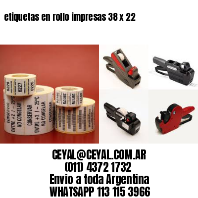 etiquetas en rollo impresas 38 x 22