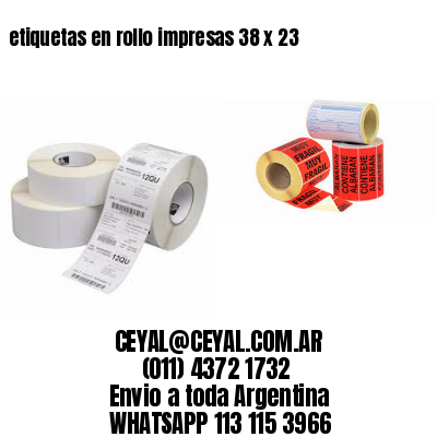 etiquetas en rollo impresas 38 x 23