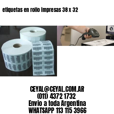 etiquetas en rollo impresas 38 x 32