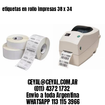 etiquetas en rollo impresas 38 x 34