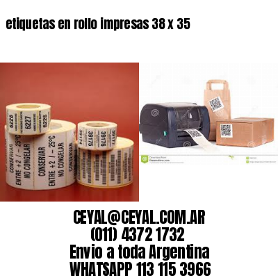 etiquetas en rollo impresas 38 x 35