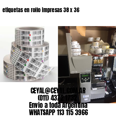 etiquetas en rollo impresas 38 x 36