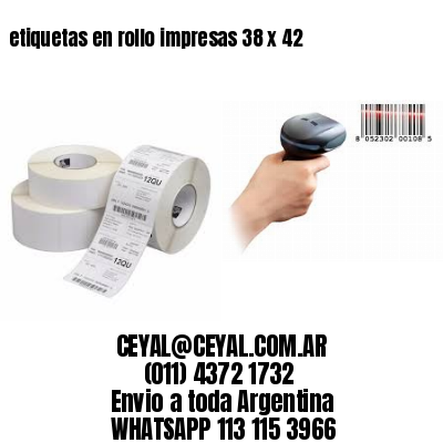 etiquetas en rollo impresas 38 x 42