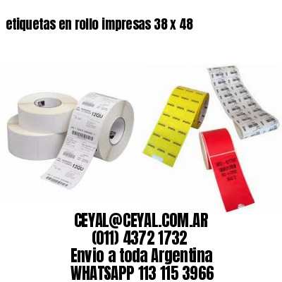 etiquetas en rollo impresas 38 x 48