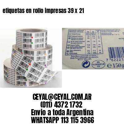 etiquetas en rollo impresas 39 x 21