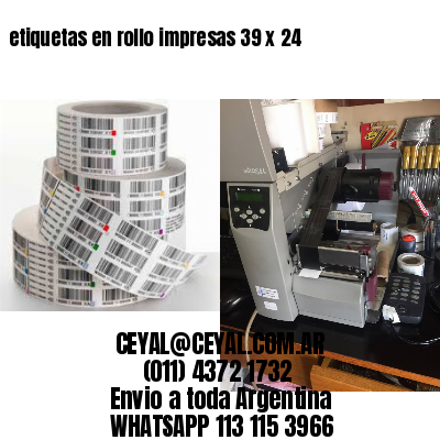 etiquetas en rollo impresas 39 x 24