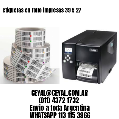 etiquetas en rollo impresas 39 x 27