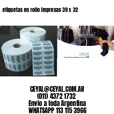 etiquetas en rollo impresas 39 x 32