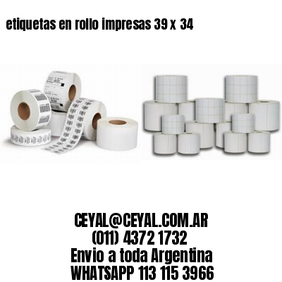 etiquetas en rollo impresas 39 x 34