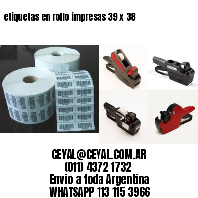 etiquetas en rollo impresas 39 x 38