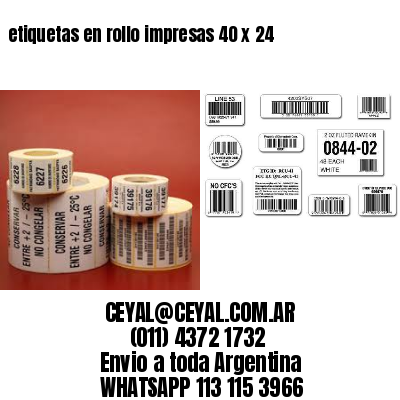 etiquetas en rollo impresas 40 x 24
