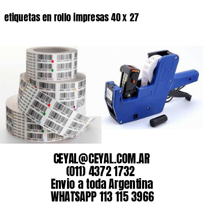 etiquetas en rollo impresas 40 x 27