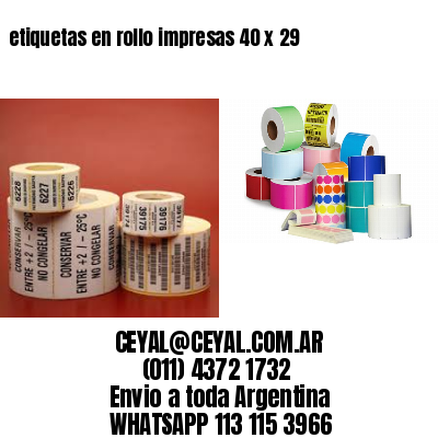 etiquetas en rollo impresas 40 x 29