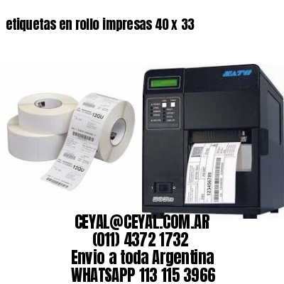 etiquetas en rollo impresas 40 x 33