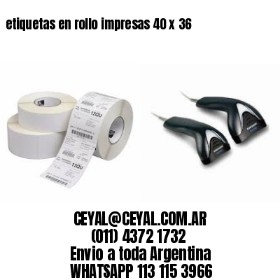 etiquetas en rollo impresas 40 x 36