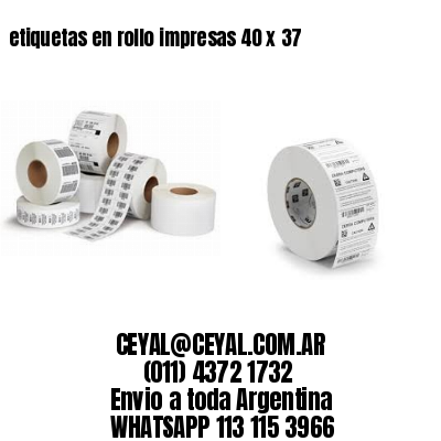 etiquetas en rollo impresas 40 x 37